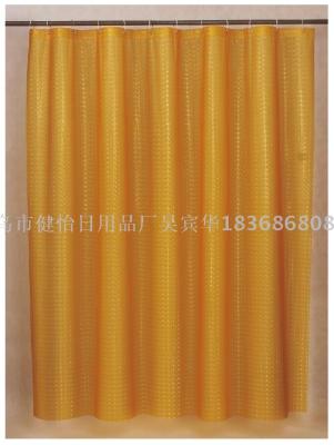 Bathroom small curtain Bathroom bath off waterproof mould mantra thickening perforation - free 3 d cat eye