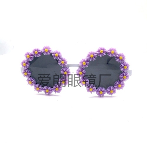 Summer round Frame Lace Sun Glasses Dance Party Glasses Decorative Sunglasses Sweet Prom Glasses Glasses