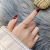 Direct sales plating 18K gold color 5A zircon micro inlaid ring female fashion Korean adjustable ring wholesale