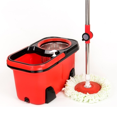 Hydraulic drive mop rotary mop floor household drying drum increase and thicken no hand washing dual drive mop