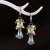 Super fairy temperament long fringe crystal earrings S925 silver needle white summer lady personality drops ears