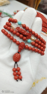 The 108 hand-strings of 6CM cinose female in this life year to attract wealth and Drive evil Buddha Beads ruyi bai Beads Accessories