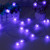 Led fluff and dandelion towns strung with snow fluff wrapped around Christmas tree decorations, small color flashing stars Christmas room layout