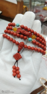 The 108 hand-strings of 6CM cinose female in this life year to attract wealth and Drive evil Buddha Beads ruyi bai Beads Accessories