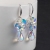Super fairy temperament long fringe crystal earrings S925 silver needle white summer lady personality drops ears