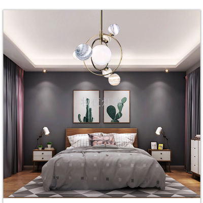 Post-Modern Nordic Dream Wandering Earth Chandelier Planet Creative Personality Study and Bedroom Children's Room Chandelier