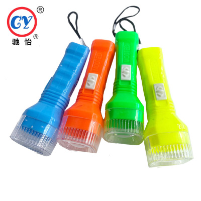 Manufacturers direct exquisite transparent plastic flashlight box key chain toy lights