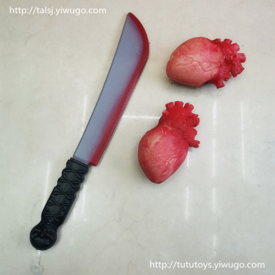 Halloween plastic toy knife trick knife watermelon knife machete glow-in-the-dark plastic knife classic knife