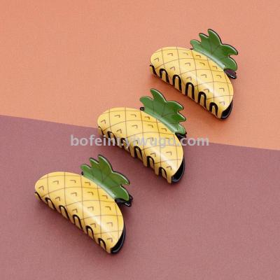 Korean cute instagram - inspired pineapple grab clip large ponytail clip hair grab adult top clip bath hair tray hairpin