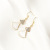 S925 Pure Silver Ear Pin Korean Temperament Small Skirt Eardrop Earring Simple Diamond Scallop Earrings