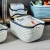 W16-2349 Portable Layering Storage Basket Linen Pattern Storage Basket Modern Simple Mask Alcohol Storage Storage Basket