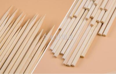 5.0mm*25cm disposable bamboo stick BBQ fruit stick BBQ sausage skewers fragrant flat bamboo stick