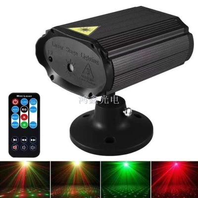Stage lamp MP3 mini laser lamp outdoor remote control mini laser lamp four in one six in one