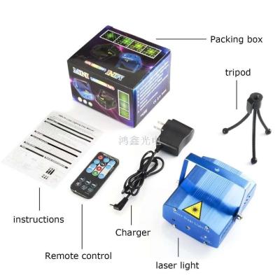 Stage lamp MP3 mini laser lamp outdoor remote control mini laser lamp four in one six in one pattern