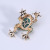 Creative new Korean version of the frog shape alloy corsage hot sale of cross-border hot style water drill brooch wholesale