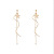 Slim Face Earrings Women's Long Temperamental Fairy Tassel Earrings Wavy Ear Threads Star Earrings