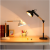 Bedroom bedside lamp woodwork wood Nordic modern contracted creative desk room college students read eye lamp