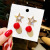 Auricular Needle Pentagram High Profile and Generous Pearl Stud Earrings Red Earrings Personality Wild Earrings