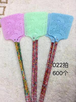 022 bamboo handle fly swatter plastic fly swatter colorful mosquito swatter kill fly swatter drive mosquito swatter