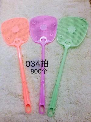 034 stylish plastic fly swatter extended handle mesh face household fly swatter mosquito swatter
