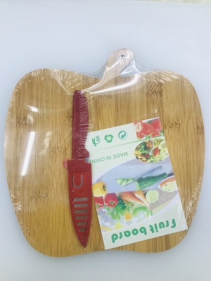Easy to clean domestic apple - shaped fruit board, bamboo chopping board