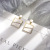 Geometric Earrings Fashionable Temperament Korean Sterling Silver Needle Simple Love Heart Stud Earrings Letters All-Match Ear Jewelry