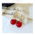 Auricular Needle Pentagram High Profile and Generous Pearl Stud Earrings Red Earrings Personality Wild Earrings