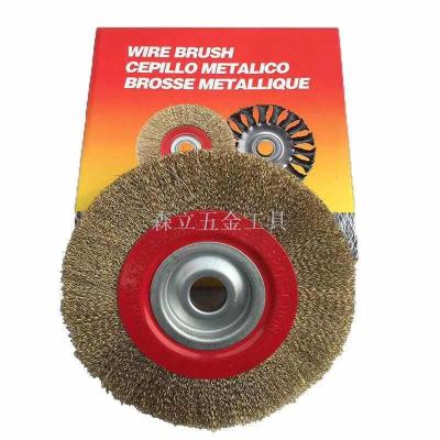 The Flat Steel wire wheel 100#125#150#200# Various types of steel wire Grinding wheel Uniform full steel Wire