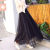 [factory direct] pleated skirt spring summer 20 new net gauze skirt high-waisted black fairy skirt lace skirt