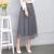 [factory direct] pleated skirt spring summer 20 new net gauze skirt high-waisted black fairy skirt lace skirt