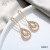 New water drill silver needle earrings fashion fresh girls light luxury pendants simple tassel head jewelry direct sales