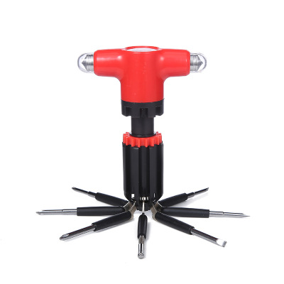 Safety hammer tool screwdriver eight-in-one Safety hammer multi-function screwdriver hardware tool combination set