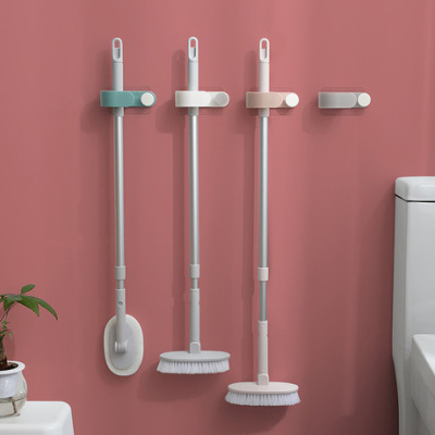The toilet does not punch The hole dot mop clip does not have The mark wall hanging type to hook The strong power to hang a multifunctional fixing frame