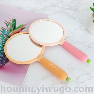 Original design of instagram fun silicone handle mirror beauty salon beauty repair round handheld makeup mirror