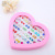 Korean version of the new heart box stud female resin diamond stud two yuan store supply of studs direct sales