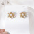Sterling Silver Needle Simple Graceful Snowflake Ear Stud Flower Fairy Pearl Earrings Female Beauty Jewelry