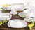 OPAL GLASSWARE Tableware White Jade Porcelain OPAL Glass Household Square plate