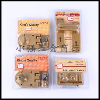 Double insurance cow head lock old-fashioned house door lock cow head pin door lock with door lock cow head two 