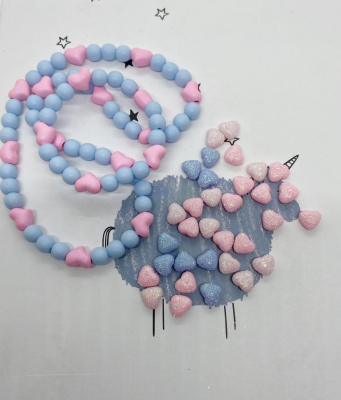 Factory Direct Sales, Acrylic Material, Small Peach Heart Beads