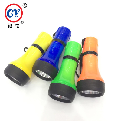 Manufacturer direct outdoor retractable LED double flashlight plastic hand retractable double flashlight for foot