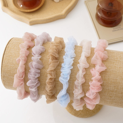 East gate sweet web celebrity chiffon yarn headband headband temperament French chic hair clamp head ornaments