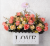 Fake Plastic flower Arrangement and Imitation flower LOVE hanging Flower Wall decoration Flowerpot