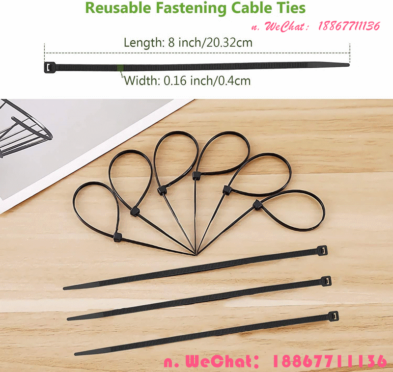 Quality zipper zipper industrial nylon zipper zipper heavy duty wire self-locking cable uv black 14\\\"