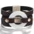 European and American Leather Bracelet Shell Leather Bracelet Popular Woven Texture Leather Magnetic Buckle Bracelet Girls Wrist Strap