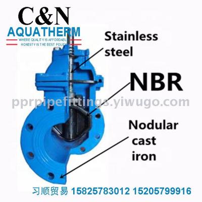 Manufacturer direct soft seal gate valve blind stem resilient seal gate valve nodular cast iron