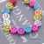 DIY Environmental Protection Polymer Clay Slice Small Accessories Colorful Smiley Face round Cake String Hole Beads Cartoon Handcraft Jewelry Material