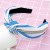 MIZI Hot-selling new fashion plaid elegant hair hoops Korean version of hand-knotted fabric hair hoops hair accessories