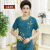 Summer middle-aged and elderly wearing suit jacket + pants ice-proof silk mother installed two sets of plus-size short sleeves