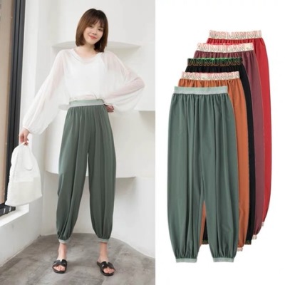 Female chun xia loose hang feeling shows thin bundle foot quick dry athletic pants jokers casual instagram-style lantern guard pants cold ice pants