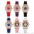 New fashion roll diamond Roman digital leather belt watch creative students quartz watch female